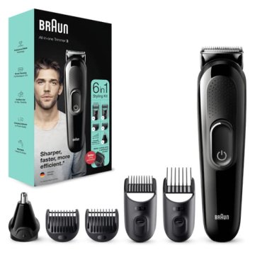 Braun All-in-one Rifinitore Tutto-In-Uno 3 MGK3320 Regolabarba Uomo 6-In-1, Tagliacapelli, Per Viso, Capelli