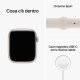 Apple Watch Series 8 GPS + Cellular 45mm Cassa in Alluminio color Galassia con Cinturino Sport Band Galassia - Regular 10