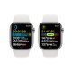 Apple Watch Series 8 GPS + Cellular 41mm Cassa in Acciaio Inossidabile color Argento con Cinturino Sport Band Bianco - Regular 8