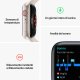 Apple Watch Series 8 GPS + Cellular 41mm Cassa in Acciaio Inossidabile color Argento con Cinturino Sport Band Bianco - Regular 9