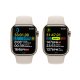 Apple Watch Series 8 GPS + Cellular 41mm Cassa in Acciaio Inossidabile color Oro con Cinturino Sport Band Galassia - Regular 8