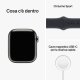 Apple Watch Series 8 GPS + Cellular 41mm Cassa in Acciaio Inossidabile color Grafite con Cinturino Sport Band Mezzanotte - Regular 10