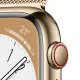 Apple Watch Series 8 GPS + Cellular 45mm Cassa in Acciaio Inossidabile color Oro with con Cinturino Loop Milanese 4