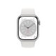 Apple Watch Series 8 GPS + Cellular 41mm Cassa in Alluminio color Argento con Cinturino Sport Band Bianco - Regular 3