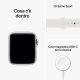 Apple Watch SE GPS + Cellular 40mm Cassa in Alluminio color Argento con Cinturino Sport Band Bianco - Regular 9