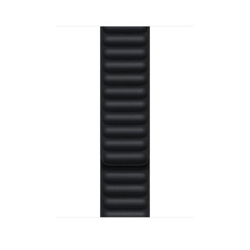 Apple Cinturino a maglie in pelle color mezzanotte (45 mm) - S/M