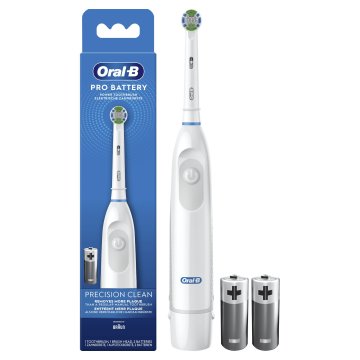 Oral-B Spazzolino Elettrico a Batteria Pro Battery Precision Clean Bianco. 1 Spazzolino