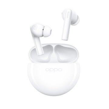 OPPO Enco Buds2, Auricolari True Wireless, Bluetooth 5.2, in-ear, Cancellazione rumore in chiamata, Comandi Touch, Audio Binaurale, Compatibili Android / iOS [Versione Italiana], Moonlight Bianco