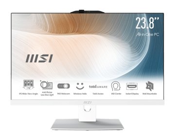 MSI Modern AM242TP 12M-297IT Intel® Core™ i5 i5-1240P 60,5 cm (23.8") 1920 x 1080 Pixel Touch screen PC All-in-one 18 GB DDR4-SDRAM 512 GB SSD Windows 11 Pro Bianco