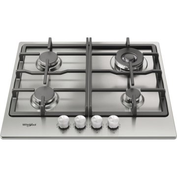 Whirlpool TGML 661 IX Acciaio inox Da incasso 58 cm Gas 4 Fornello(i)