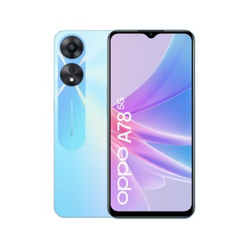 OPPO A78 5G Smartphone, AI Doppia fotocamera 50+2MP, Selfie 8MB, Display 6.56” 90HZ LCD, 5000mAh, RAM 4 (Esp 8GB/10GB/12GB) + ROM 128GB (esp1TB), IPX4, [Versione Italia], Glowing Blue