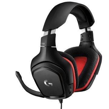 Logitech G G332 Auricolare Cablato A Padiglione Gaming Nero, Rosso