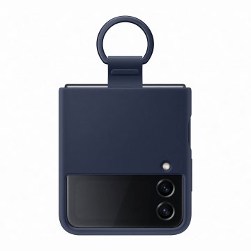 Samsung Silicone Cover with Ring per Galaxy Z Flip4, Navy