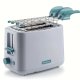 Ariete 157 Tostapane Breakfast, 760W, Capacità 2 fette di pane, Pinze in acciaio inox, 7 livelli di doratura, Pulsante stop, Tocco freddo, White & Aegean Teal 2