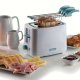 Ariete 157 Tostapane Breakfast, 760W, Capacità 2 fette di pane, Pinze in acciaio inox, 7 livelli di doratura, Pulsante stop, Tocco freddo, White & Aegean Teal 4