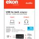 Ekon ECAADUSB2JACK35K hub di interfaccia USB tipo A Nero 4