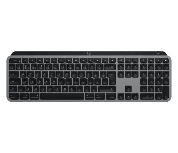 Logitech MX Keys Tastiera Wireless Illuminata Avanzata per Mac, Digitazione Tattile, Tasti Retroilluminati a LED, Bluetooth, USB-C, Batteria 10 giorni, Apple macOS, Struttura Metallica