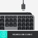 Logitech MX Keys Tastiera Wireless Illuminata Avanzata per Mac, Digitazione Tattile, Tasti Retroilluminati a LED, Bluetooth, USB-C, Batteria 10 giorni, Apple macOS, Struttura Metallica 14