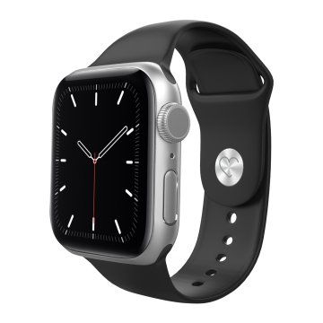 Eva Fruit Cinturino per Apple Watch compatibile con chiusura con bottone in silicone di colore nero