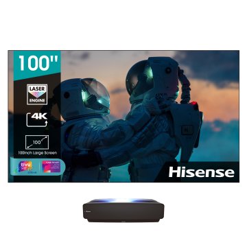 Hisense Laser TV 4K Ultra HD 100" 100L5F-D12, Proiettore raggio ultra-corto Single Laser, Smart TV VIDAA U4, Sintonizzatore DVB-T2, Wifi, 2700 ANSI lumen