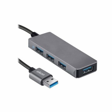 Ekon HUB con 4 porte USB-A e cavo di alimentazione USB-A