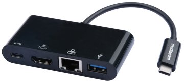 Mediacom M-DOCKTPC replicatore di porte e docking station per laptop Cablato USB 3.2 Gen 1 (3.1 Gen 1) Type-C Nero