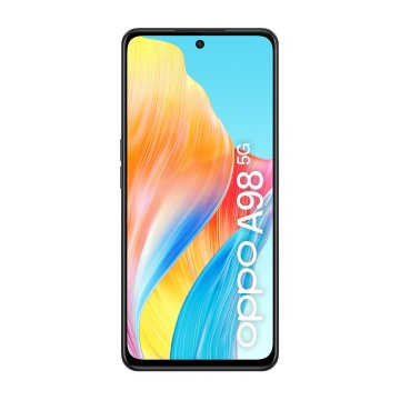 OPPO A98 5G Smartphone, AI Tripla fotocamera 64+2+2MP, Selfie 32MP, Display 6.72” 120HZ LDC FHD+, 5000mAh, RAM 8(Esp 4GB/6GB/8GB)+ROM 256GB (esp1TB), IPX4, Cool Nero