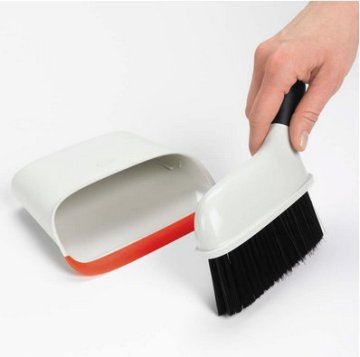 OXO Compact Dustpan & Brush Set Nero, Rosso, Bianco