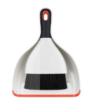 OXO Dustpan & Brush Set Nero, Rosso, Bianco