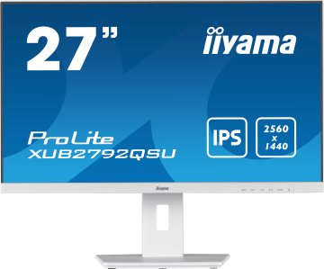 iiyama ProLite XUB2792QSU-W5 Monitor PC 68,6 cm (27") 2560 x 1440 Pixel Wide Quad HD LED Bianco