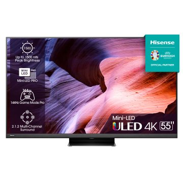 Hisense TV Mini-LED ULED 4K Ultra HD 55” 55U8KQ, Smart TV VIDAA U7, QLED Display 144Hz, Wifi, Retroilluminazione Mini-LED, Local Dimming, HDR Dolby Vision IQ, Quantum Dot Colour, 144Hz Game Mode PRO, 