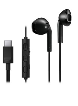 JVC HA-FR17UC Cuffie Cablato In-ear Musica e Chiamate USB tipo-C Nero