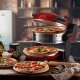 Ariete 927 Pizzeria , Forno pizza doppio, 2300 W, 2 pietre refrattarie, 2 pizze in 4 minuti, 2 termostati, Diametro 32 cm, 5 livelli di cottura, 2 pale in acciaio inox, Rosso 5