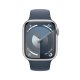 Apple Watch Series 9 GPS Cassa 45mm in Alluminio Argento con Cinturino Sport Blu Tempesta - M/L 3