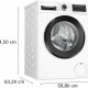 Bosch Serie 6 WGG254F0IT lavatrice Caricamento frontale 10 kg 1400 Giri/min Bianco 9