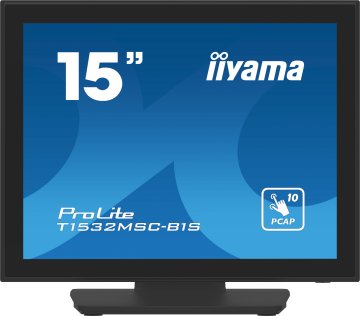 iiyama ProLite T1532MSC-B1S Monitor PC 38,1 cm (15") 1024 x 768 Pixel XGA LCD Touch screen Nero