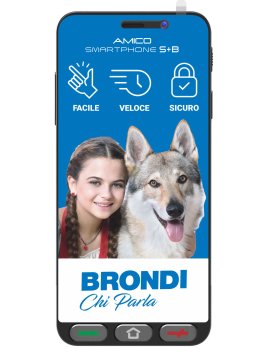 Brondi Amico Smartphone S+B Nero 14,5 cm (5.7") Doppia SIM Android 12 Go edition 4G USB tipo-C 2 GB 16 GB 2800 mAh