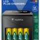 Varta LCD Plug charger+ AA & AAA ((Batterie ricaricabili NiMH incl. 4x AA 2100 mAh accu), nero 3