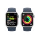 Apple Watch Series 9 GPS Cassa 41mm in Alluminio Argento con Cinturino Sport Blu Tempesta - M/L 9