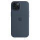 Apple Custodia MagSafe in silicone per iPhone 15 - Blu Tempesta 5