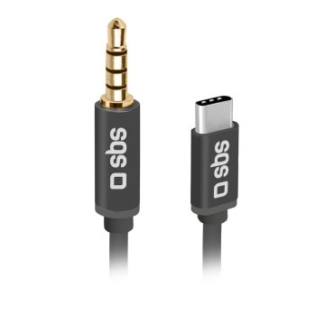 SBS TECABLE35TYCK cavo audio 1 m 3.5mm USB tipo-C Nero