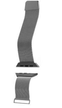 CINTURINO PER APPLEWATCH 44 MILANESE ARGENTO