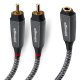 CAVO AUDIO JACK 3.5MM FEMMINA A 2RCA MASCHIO 1.5M 2