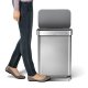 simplehuman CW2023 bidone per la spazzatura 55 L Rettangolare Acciaio inox 4