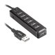 Ekon ECITHUB20USB7IN1 hub di interfaccia USB 2.0 Type-A Nero 2