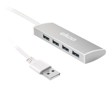 Ekon ECITHUB20USB4INM hub di interfaccia USB 2.0 Argento