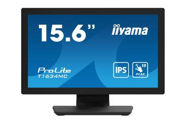 iiyama ProLite T1634MC-B1S Monitor PC 39,6 cm (15.6") 1920 x 1080 Pixel Full HD LED Touch screen Nero