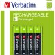 Verbatim 49514 batteria per uso domestico Batteria ricaricabile Mini Stilo AAA Nichel-Metallo Idruro (NiMH) 2