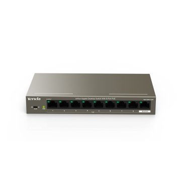 Tenda TEG1109P-8-102W switch di rete Non gestito Gigabit Ethernet (10/100/1000) Supporto Power over Ethernet (PoE) Grigio