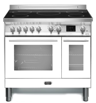 Lofra PBPD96MFTE/5I Cucina freestanding Elettrico Piano cottura a induzione Acciaio inox, Bianco A